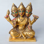 5.9 Inch Exquisite 6 Mukh Kartikey Brass Idol – A beautifully crafted brass statue of Lord Kartikey with six faces, symbolizing strength, wisdom, and divine power, perfect for home temples and spiritual decor.  No.1 Brass Idol Store www.satvikstore.in 
