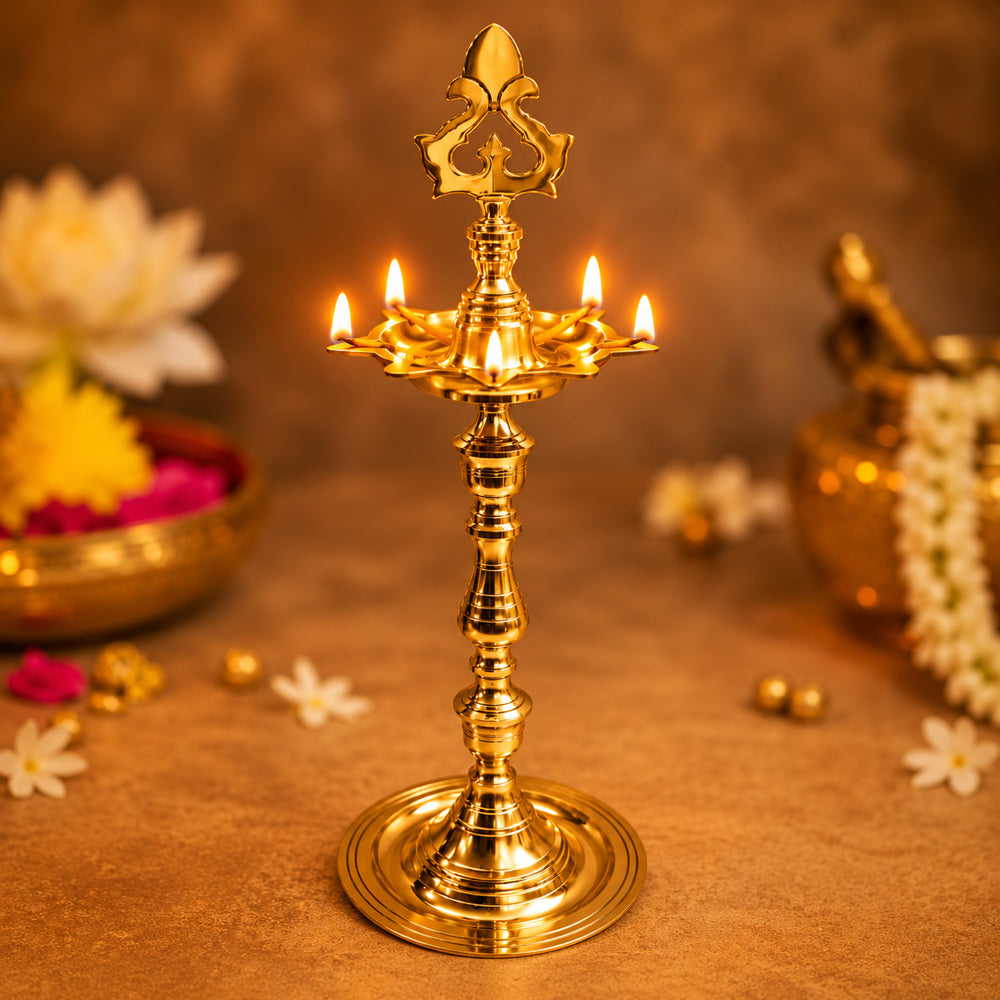 25 INCH Brass Kerala Chandarbalyam Samai Diya