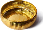 Classic Pattern Decorative Embossed Brass Urli 9.5 Inch