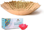 Metal Lotus Shape Urli for Decor With Floating Diya (Pack of 3)