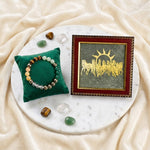 7 Horse Pyrite Frame with Dhanyog Stone Bracelet Combo for Home and Office Décor – Vastu Prosperity and Positive Energy. India’s Largest Puja Accessories Brand- www.satvikstore.in