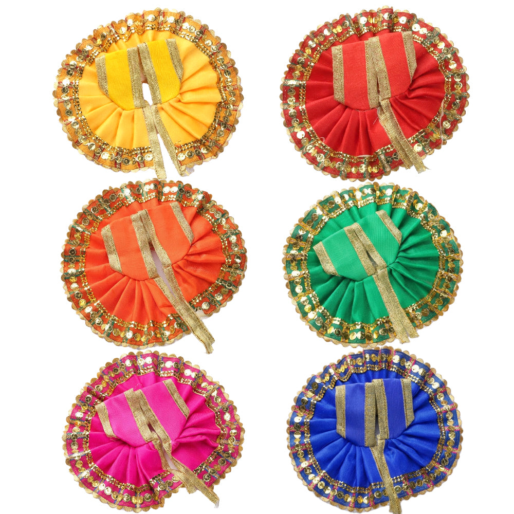 Size No.1 Designer Sequined Round Laddu Gopal Dress