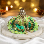 Size No.1 Golden Zari & Sequins Laddu Gopal Dress
