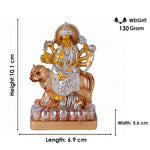 Premium Metallic Silver & Gold Maa Durga Idol Statue