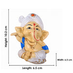 Premium Hand-Painted Bal Ganpati Turban Resin Statue