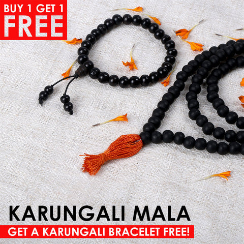 8mm Govt. Certified Karungali Jap Mala with 108+1 Beads – Authentic Ebony Prayer Beads for Meditation, Spiritual Growth, and Positive Energy. India’s Premium Jap Mala Store - www.satvikworld.com