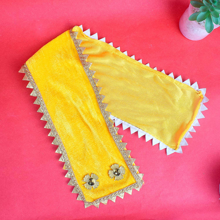 Attractive Yellow Patka/Duppata/Angvastra – Available in 22 and 32 inches, bright yellow devotional cloth ideal for temple rituals, puja, and spiritual ceremonies. India’s Largest Pooja Accessories Brand – www.satvikstore.in