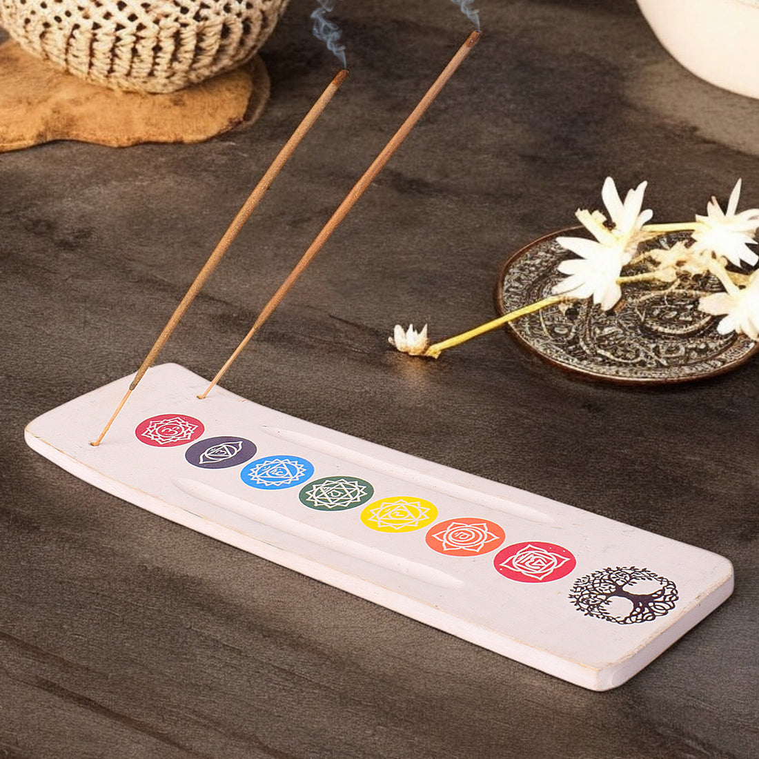 Seven Chakra Incense Burner Handcrafted Incense Stick Holder