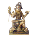 6 Inch Brass Shiv Statue - Elegant Lord Shiva Sculpture