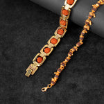 Premium PVD Coated Gold Plated Rudraksha Bracelet Combo