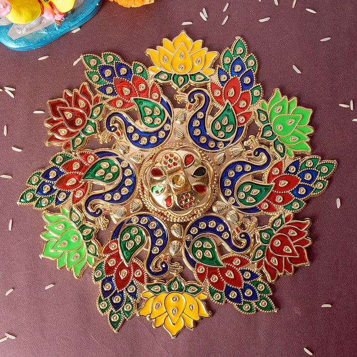Peacock and flower design kumkum container | India’s Largest Pooja Accessories Brand – www.satvikstore.in
