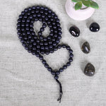 Black Hakik Jap Mala with Natural Tourmaline Beads for Protection and Healing. India’s Largest Pooja Accessories Brand – www.satvikstore.in