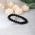 Natural black onyx healing bracelet with 8mm round beads. India’s Largest Pooja Accessories Brand - www.satvikstore.in