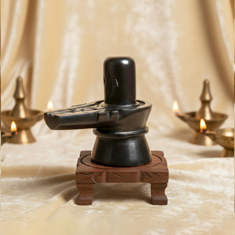 Black Stone Shivling (10cm) for Daily Worship – India’s Largest Pooja Accessories Brand – www.satvikstore.in