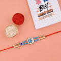 Blue Beaded Rakhi Online | India’s Largest Pooja Accessories Brand – www.satvikstore.in