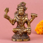 3.3 Inch Brass Chaturbhuj Shiva Ji Idol