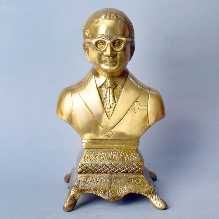 9.8 Inch Dr. B.R. Ambedkar Iconic Sculpture – Finely crafted brass statue of Babasaheb Ambedkar standing with dignity, symbolizing equality, justice, and empowerment, ideal for home, office, or institutions. No.1 Brass Idol Store www.satvikstore.in 