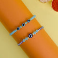 Set of 2 Traditional Rakhis for Brothers with Roli Chawal and Ram Sita Stickers – Raksha Bandhan Gift Pack. India’s Largest Pooja Accessories Brand - www.satvikstore.in