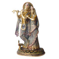 The 11.4 Inch Radha Krishna – Divine Harmony in a Sacred Sculpture is a breathtaking masterpiece that captures the eternal and divine bond between Radha and Krishna. This beautifully detailed idol showcases the couple in a serene and harmonious pose, with Krishna playing his mesmerizing flute and Radha standing gracefully by his side.