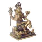 6 Inch Brass Shiv Statue - Elegant Lord Shiva Sculpture