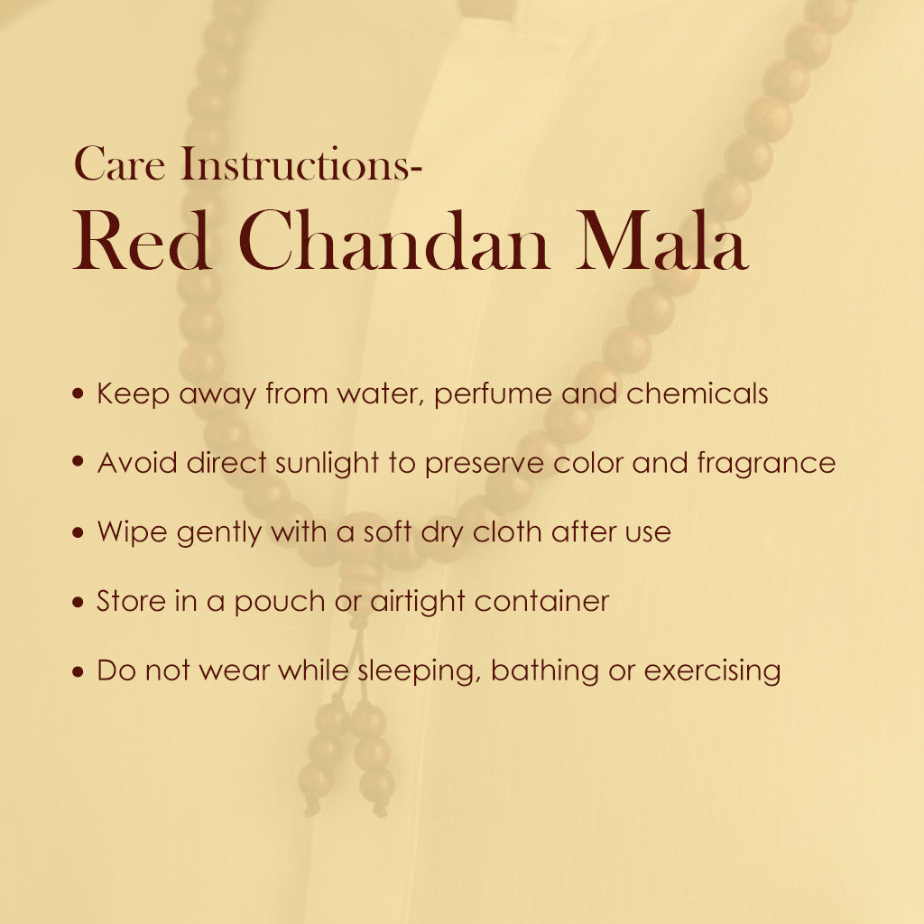 Certified 8mm 100% Original Authentic Pure Red Sandalwood Jap Mala (Andhra Pradesh)