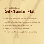5mm Pure Red Sandalwood Jap Mala – Certified Authentic (Andhra Pradesh) Spiritual Use