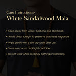 12mm 27 Bead White Chandan Mani Mala (with Thread)