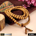 Certified 6mm 100% original authentic Mysore white sandalwood (Chandan) jap mala, featuring smooth round beads for meditation, prayer, and spiritual practices.India’s Premium Jap Mala Store - www.satvikstore.in