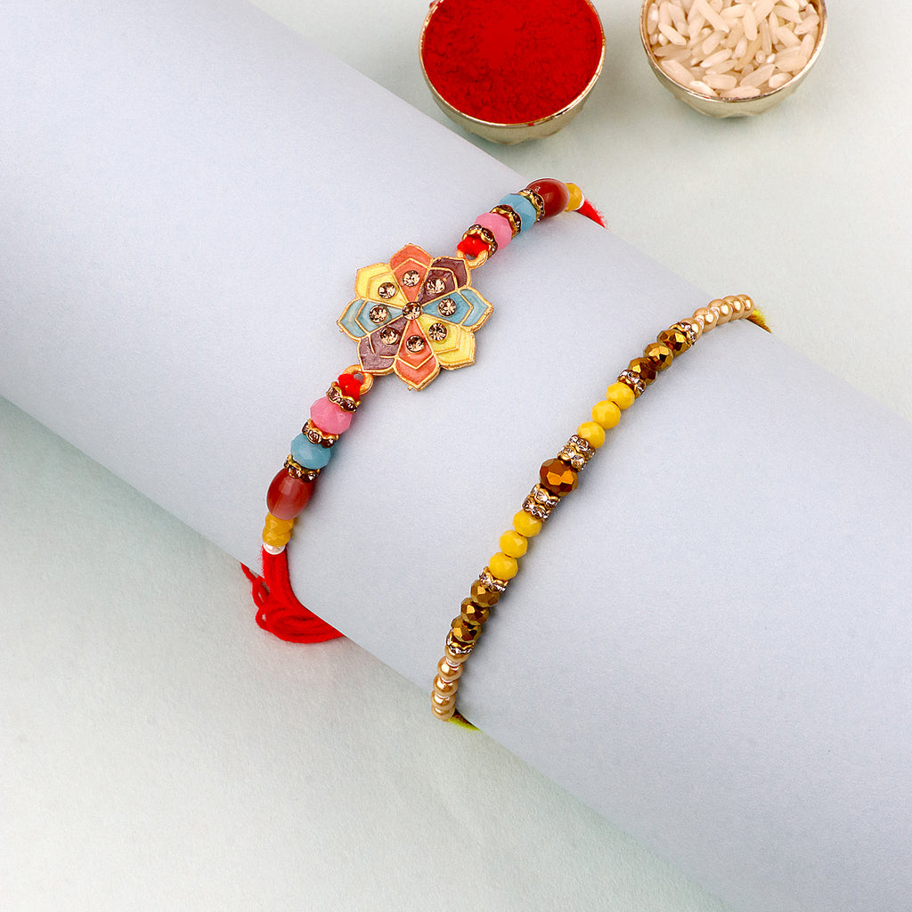 Browse our exclusive collection of Rakhi online 2023. Choose a stunning Rakhi set of 2 for your beloved brother, bhaiya, or bhai. Discover designer Rakhi and beautiful Rakhi options. Send Rakhi and Rakhi combos abroad with ease. Explore Indian Rakhi and find the perfect Rakhi gift at SatvikStore.in."