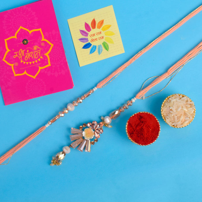 Elegant matching Rakhi set | India’s Largest Pooja Accessories Brand – www.satvikstore.in
