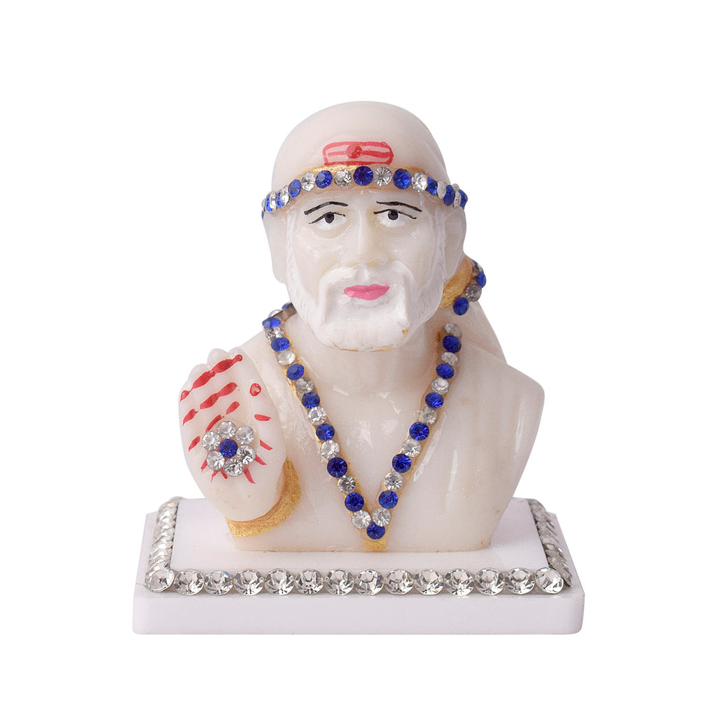 Marble Shirdi Sai Idol Puja Store Online Pooja Items Online Puja Samagri Pooja Store near me www.satvikstore.in