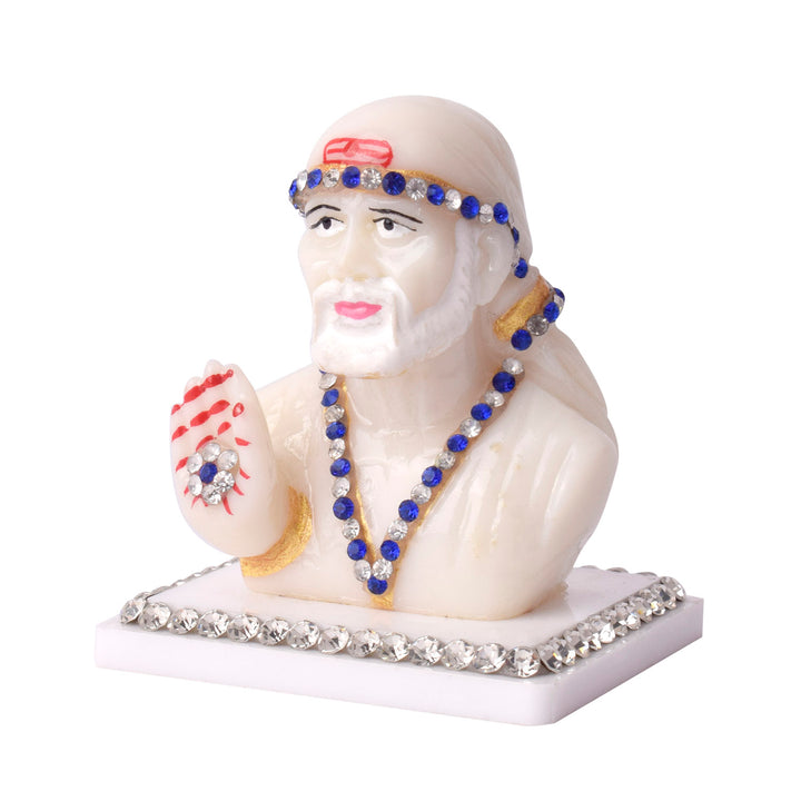 Marble Shirdi Sai Idol Puja Store Online Pooja Items Online Puja Samagri Pooja Store near me www.satvikstore.in