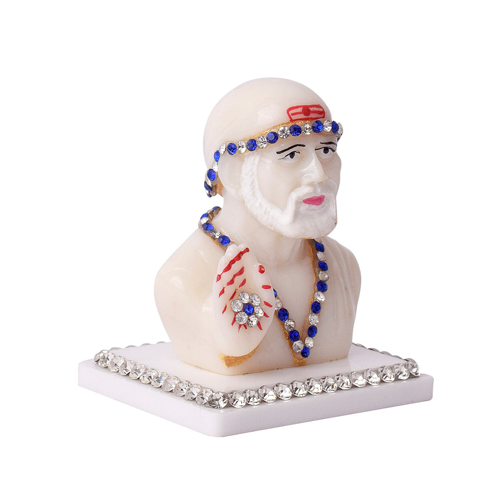 Marble Shirdi Sai Idol Puja Store Online Pooja Items Online Puja Samagri Pooja Store near me www.satvikstore.in