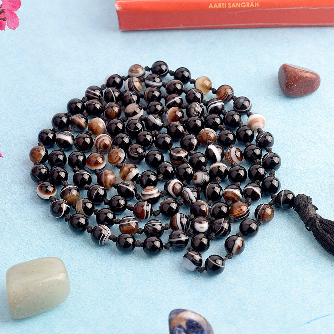 Bloodstone Agate Necklace | 8MM Beads for Chakra & Energy Healing