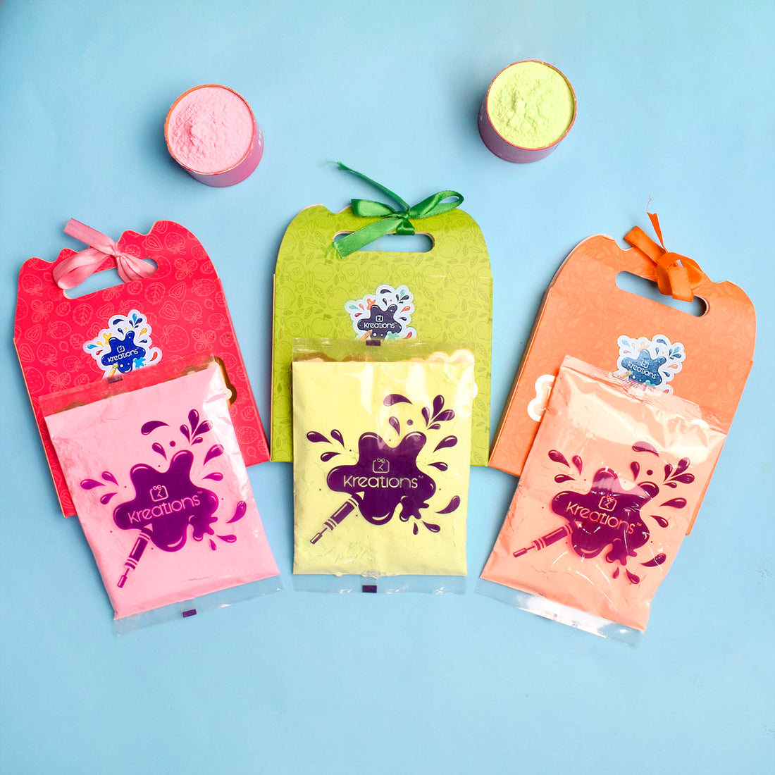 Fruity Gulal 3 Pc Set of Skin Friendly Holi Colors (Assorted)