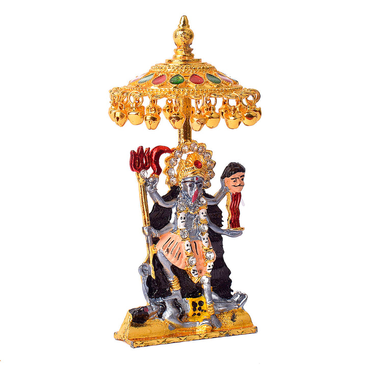 Goddess Kaali with Chatra Idol Puja Store Online Pooja Items Online Puja Samagri Pooja Store near me www.satvikstore.in