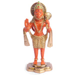 9 Inch Kesari Hanuman Standing Brass Idol