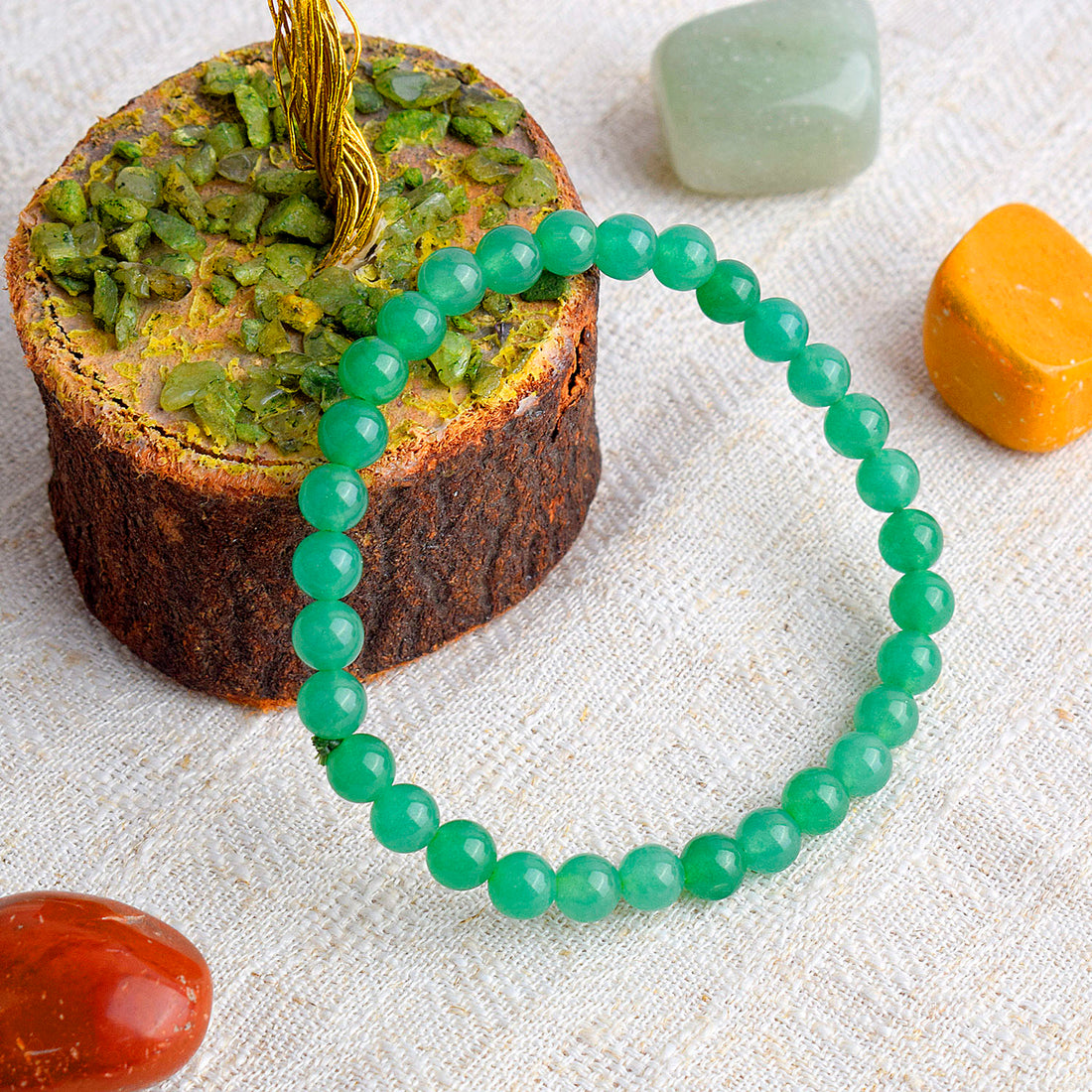 Authentic Green Aventurine Crystal Bracelet for Reiki Healing 6 MM