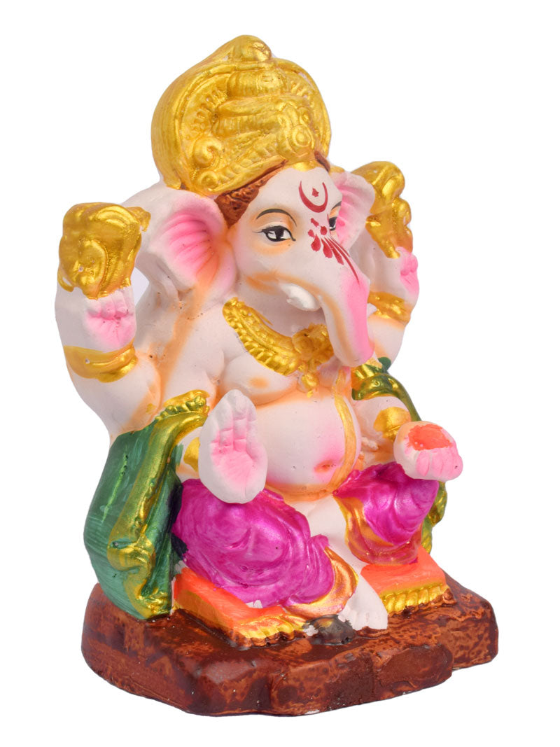 Auspicious 6-Inch Eco-Friendly Ganesha Idol