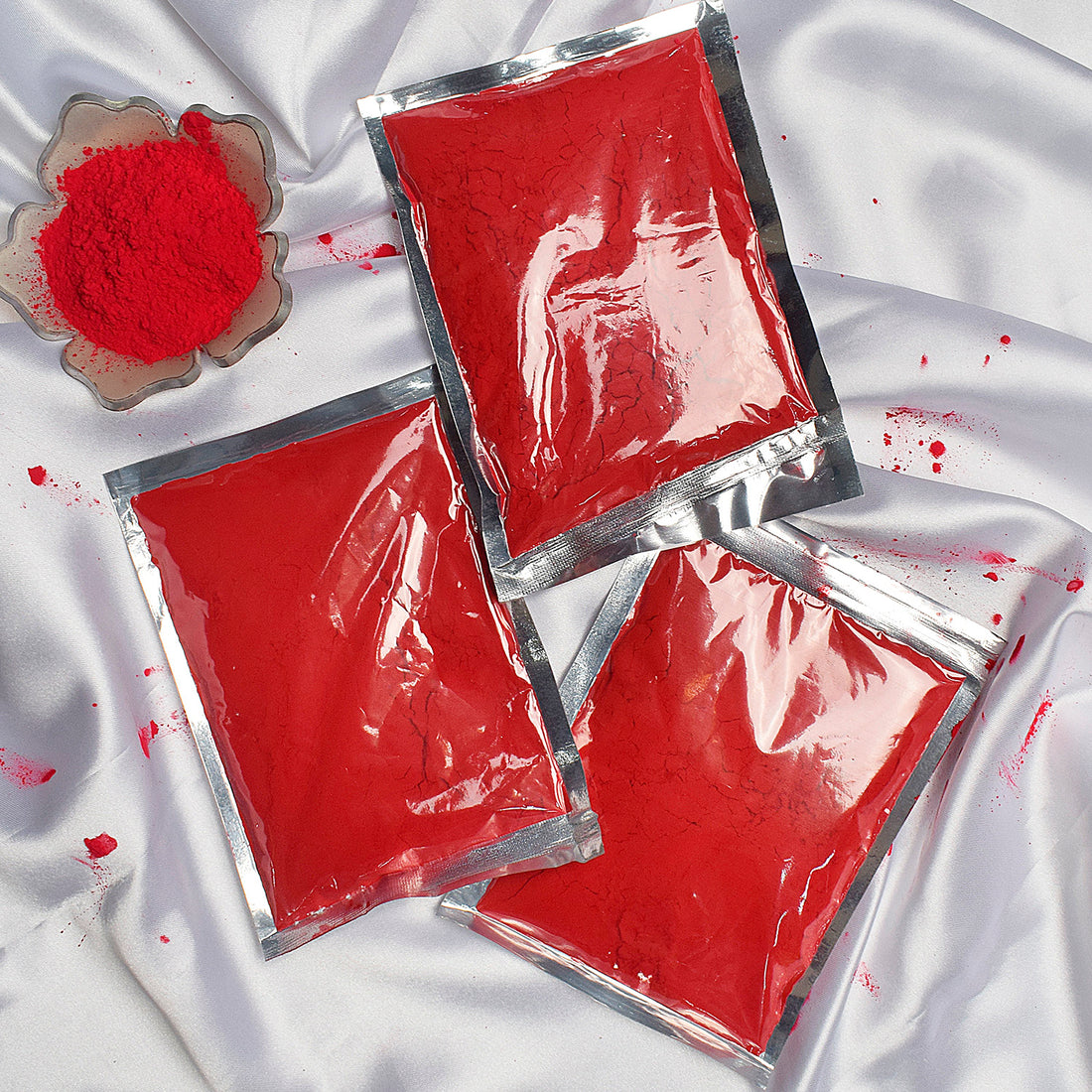 Red Abir Gulal Pack - Perfect for Vasant Panchmi Celebrations