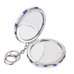 Round Evil Eye Keychain with Handy Foldable Mirror
