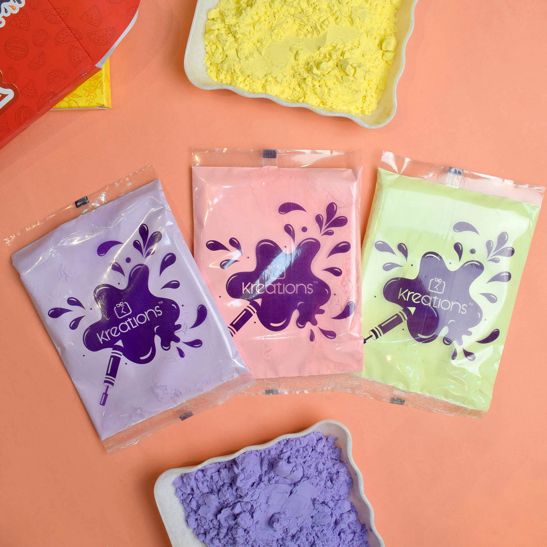 Fruity Gulal 3 Pc Set of Skin Friendly Holi Colors (Assorted)