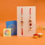 Divine Bond: Bhaiya Bhabhi Rakhi Set