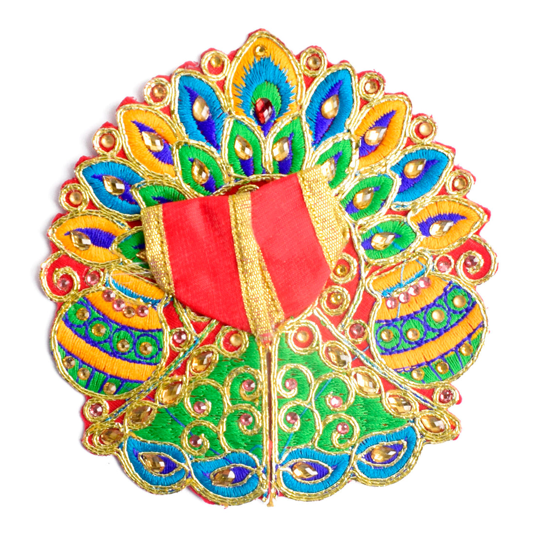 Colourful Matka & Leaf Embroidered Laddu Gopal Dress (Assorted)