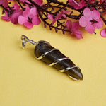 Labradorite Carnelian Wire Wrapped Crystal Stone Pendant