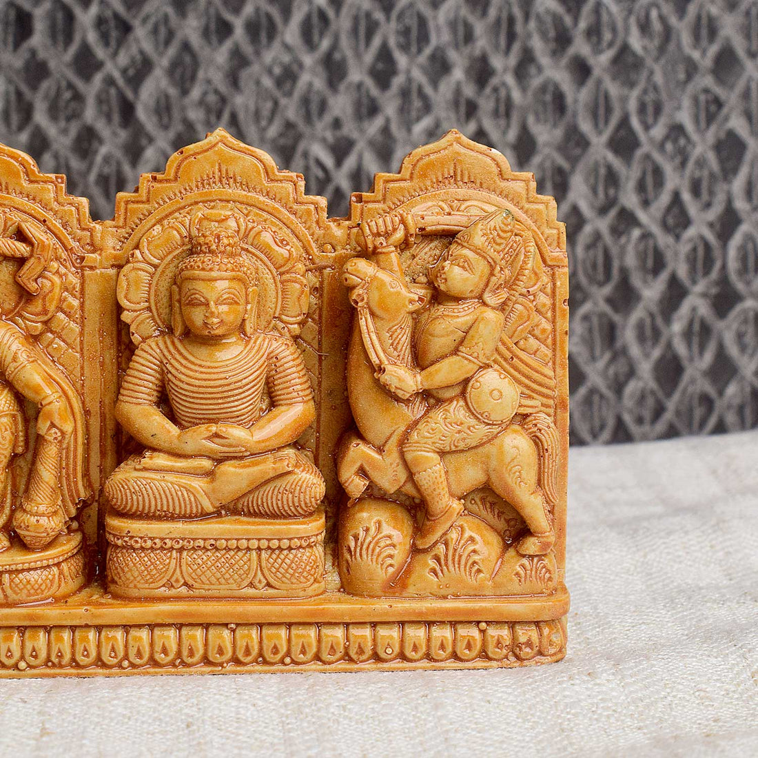 Sacred Dasavatharam Wooden Panel – Vishnu’s 10 Avatars Wall Art