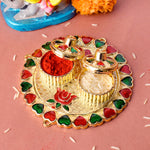 Circular Grace Artisan-Crafted Round Kumkum Holder