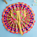 Multicoloured Striped Laddu Gopal Dress