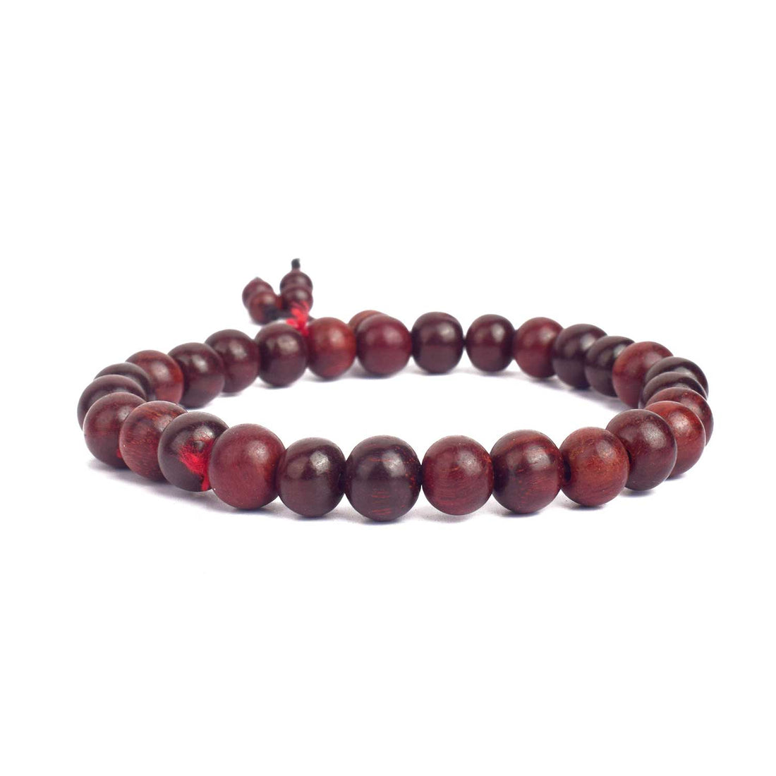 Original 8mm Red Chandan Bracelet for Strength & Spiritual Balance