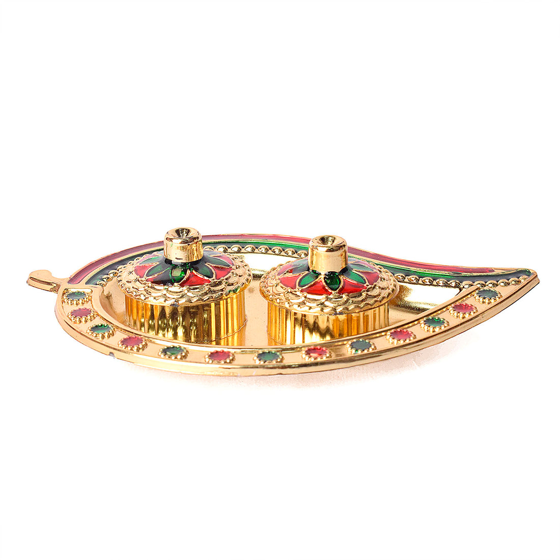 Leaf-Inspired Kumkum Holder with Precision
